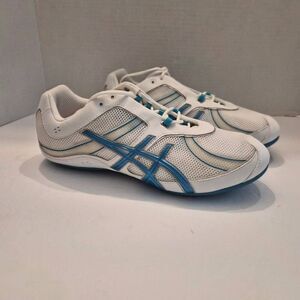 ASICS Gel Rhythmic Zumba Shoes White/Maui Blue/Silver: 9.5 - Worn once, excellen